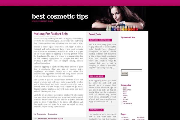 bestcosmetictips.com site used Swanky