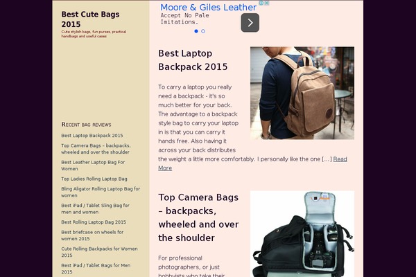 Twentyfifteen Child theme site design template sample