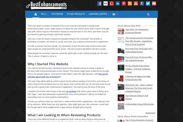 Magazin theme site design template sample
