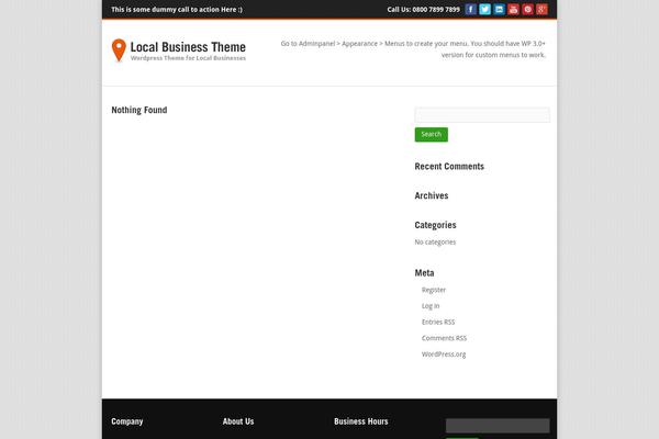 Local Business theme site design template sample