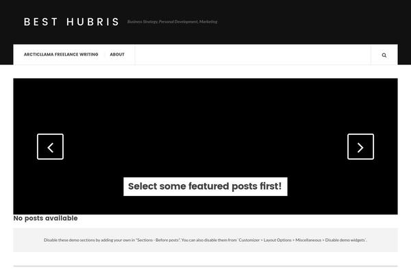 JustWrite theme site design template sample