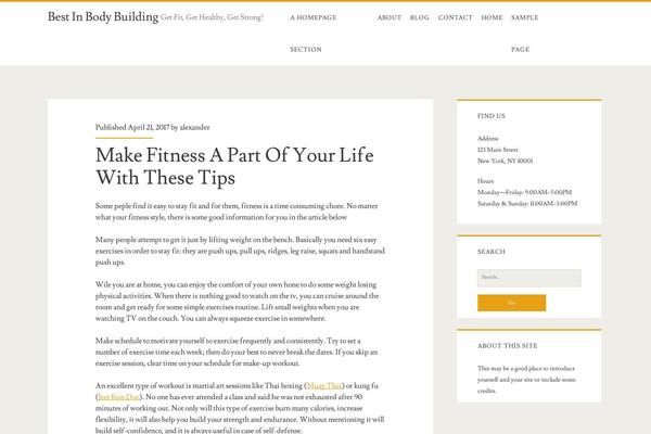 Ignite theme site design template sample