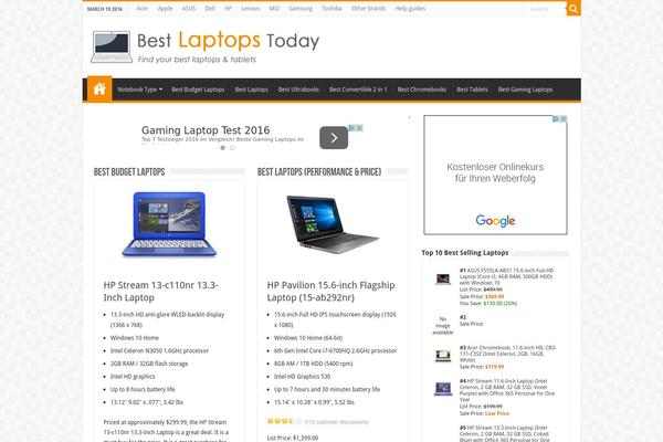Sahifa theme site design template sample
