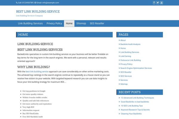 FlatBox theme site design template sample
