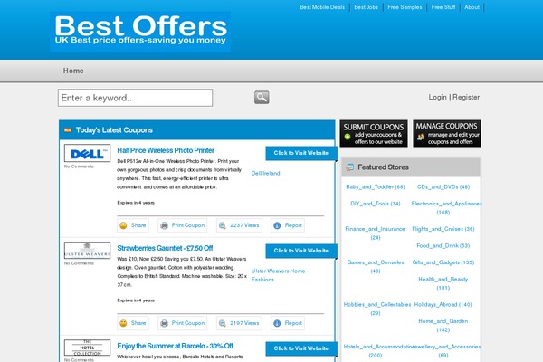 Couponpress theme site design template sample