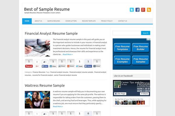 Herald theme site design template sample