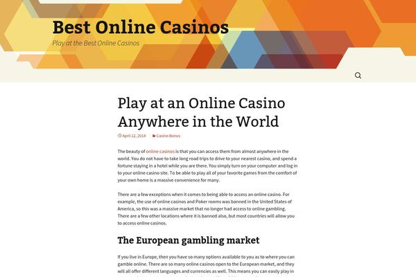 Twenty Thirteen theme site design template sample