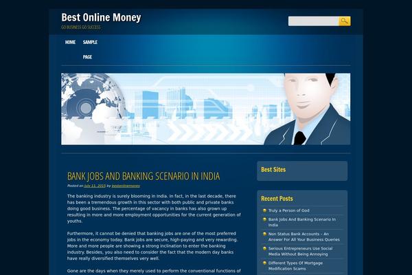 Online Marketer theme site design template sample