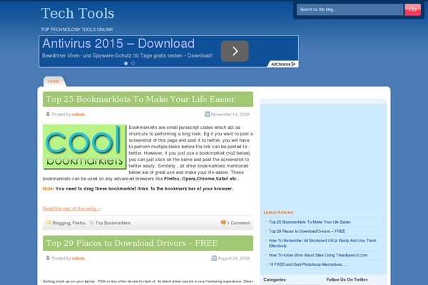 DeepBlue theme site design template sample