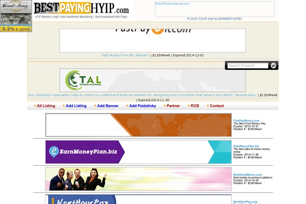 Thesis 1.5.1 website example screenshot