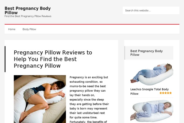 bestpregnancybodypillow.com site used Generate Pro