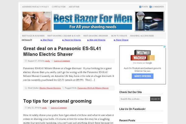 Prose theme site design template sample