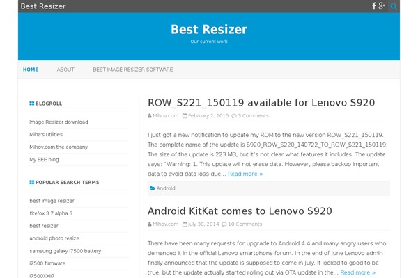 ZeroGravity theme site design template sample