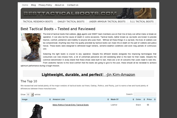 besttacticalboots.com site used Lifestyle