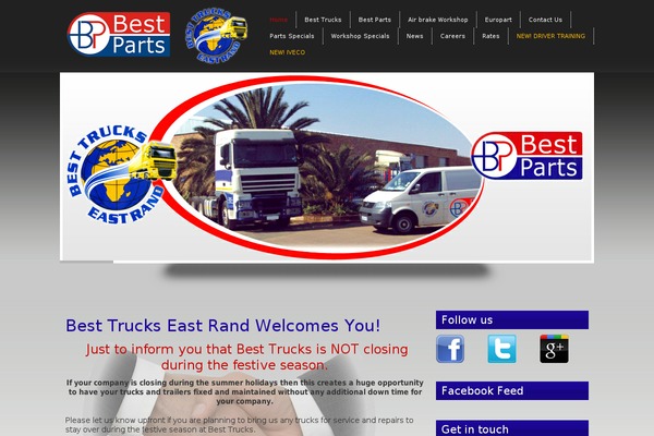 besttrucks.co.za site used Clean Style Three