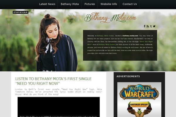 bethany-mota.com site used Sparkling_child