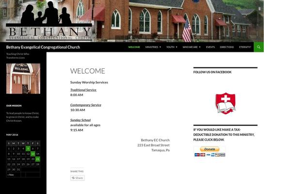 Twenty Fourteen theme site design template sample