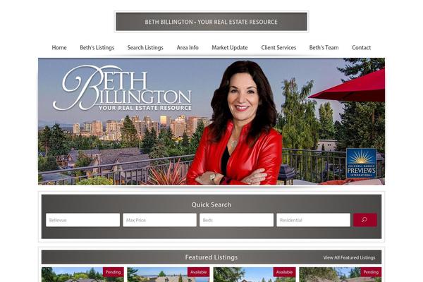 bethbillington.com site used Custom