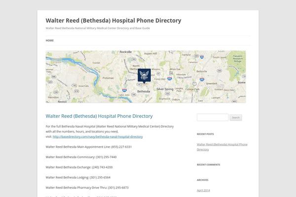 Twenty Twelve theme site design template sample