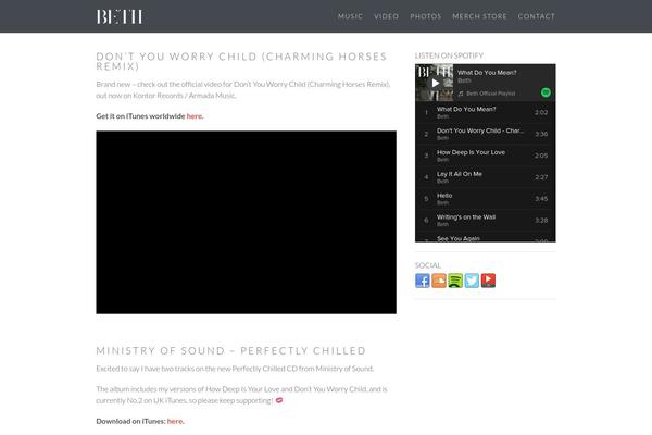 bethofficial.com site used Performer