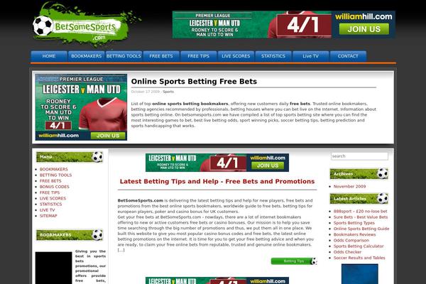 Bet theme site design template sample