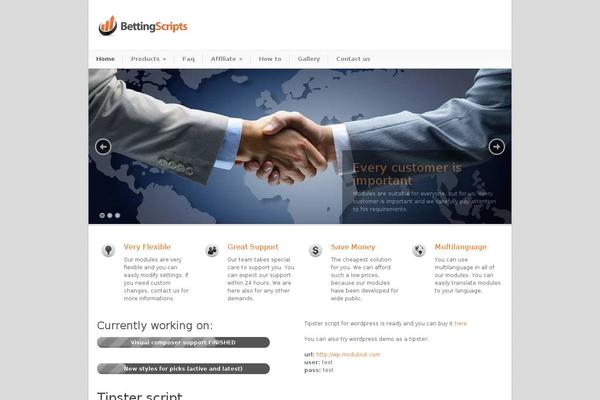 Modernize theme site design template sample