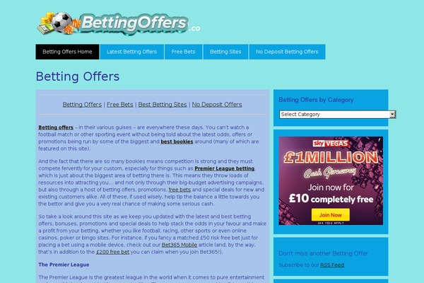 bettingoffers.co site used Metro