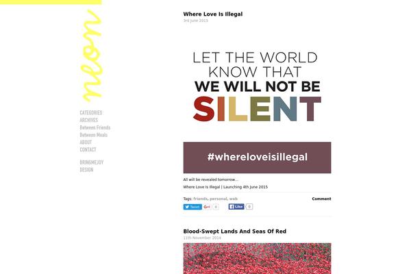 Neon theme site design template sample