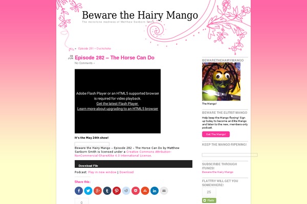 bewarethehairymango.com site used Sunset-theme