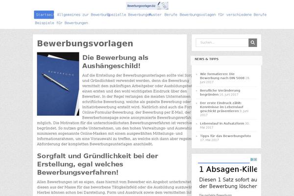 zBench theme site design template sample