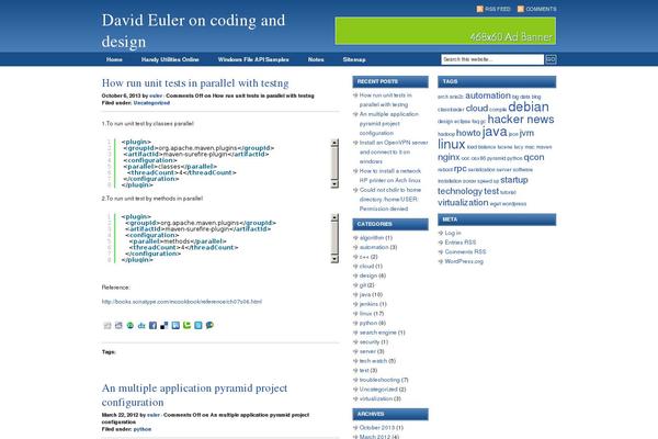 Revolution Code Blue theme site design template sample