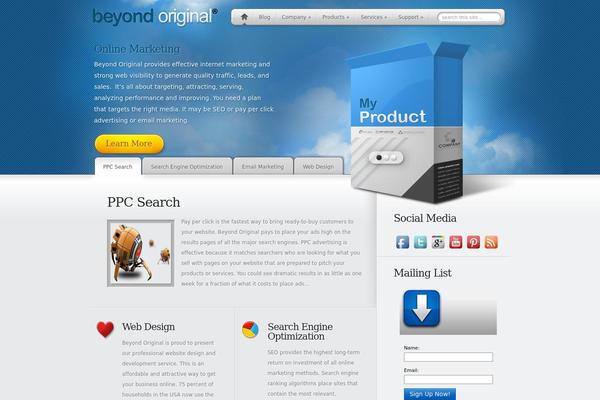 MyProduct theme site design template sample