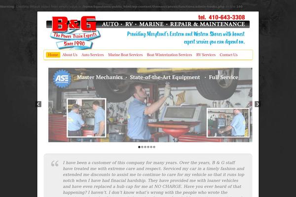 Canvas theme site design template sample