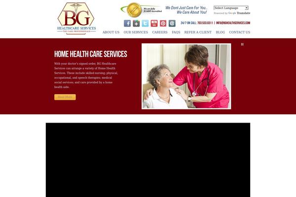 Care theme site design template sample