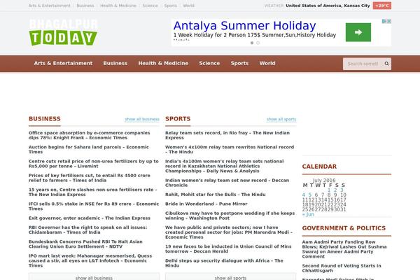 Gadgetine theme site design template sample