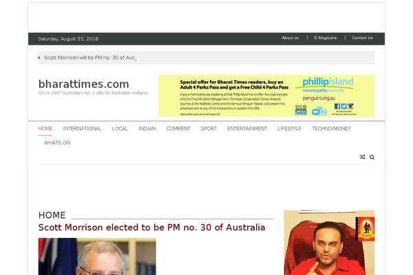 bharattimes.com site used Accesspress-mag-child