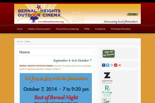 bhoutdoorcine.org site used Nuntius