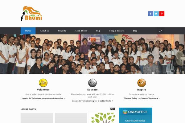 Vantage theme site design template sample