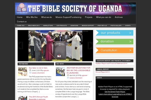 Site using Bible Verse of the Day plugin