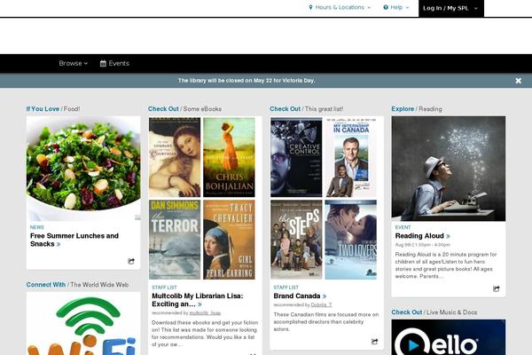 Bibliocommons theme site design template sample