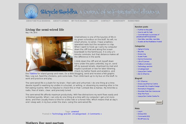 bicyclebuddha.org site used Untheme two-column
