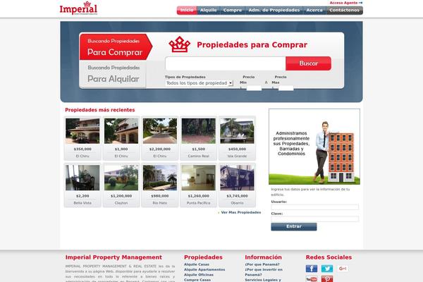 Imperial theme site design template sample