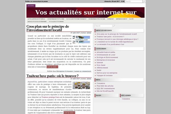 RedLine theme site design template sample