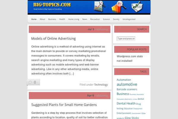 big-topics.com site used Punchcut