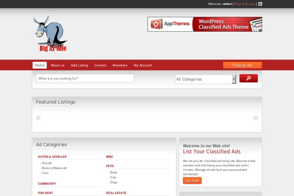 Site using Classipress-ad-social plugin