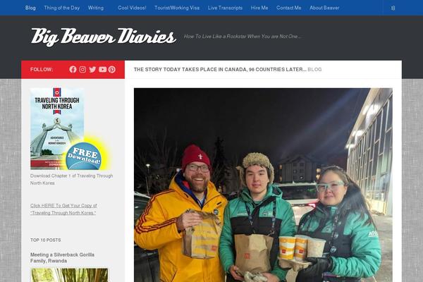 Hueman Child theme site design template sample