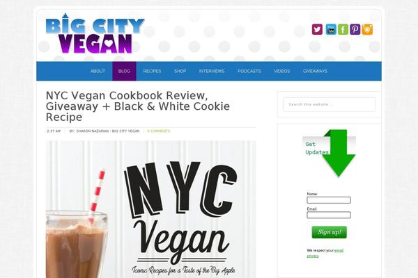 bigcityvegan.com site used Modern Blogger Pro