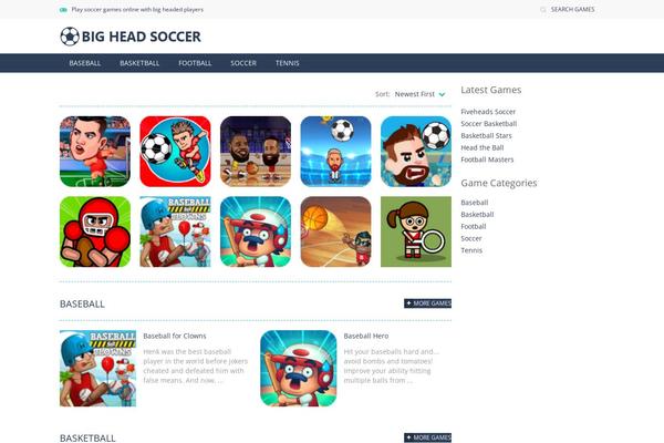 bigheadsoccer.org site used Myarcadetheme-lite
