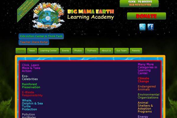 Green Earth theme site design template sample