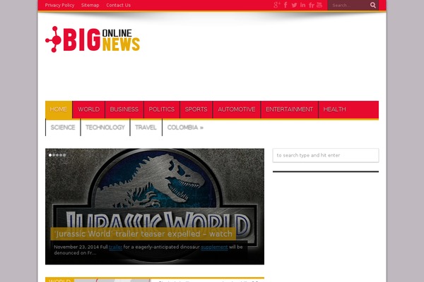 Jarida theme site design template sample